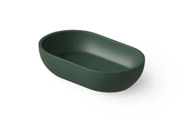Dea Design Раковина чаша 55x32x13h см, Solid Surface, цвет: dark green DD9033 550 11