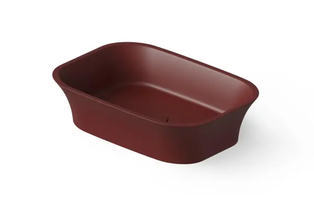 Dea Design Раковина чаша 55x38x14h см, Solid Surface, цвет: red wine DD9030 550 17