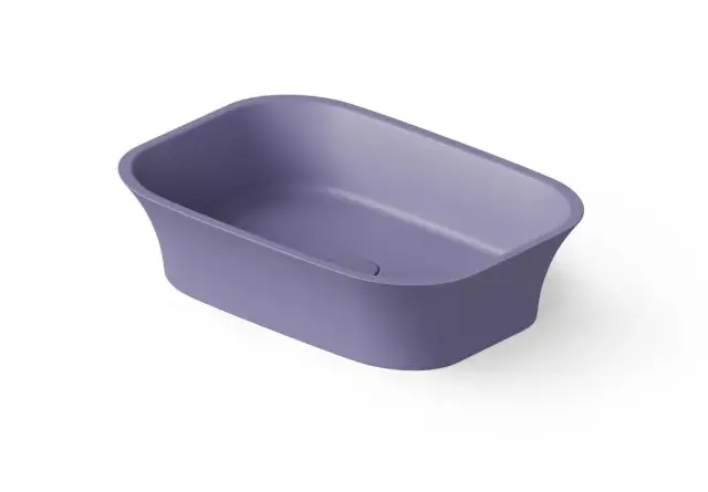 Dea Design Раковина чаша 55x38x14h см, Solid Surface, цвет: lilac DD9030 550 14