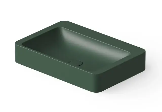 Dea Design Раковина чаша 60x41x10,5h см, Solid Surface, цвет: dark green DD9025 600 11