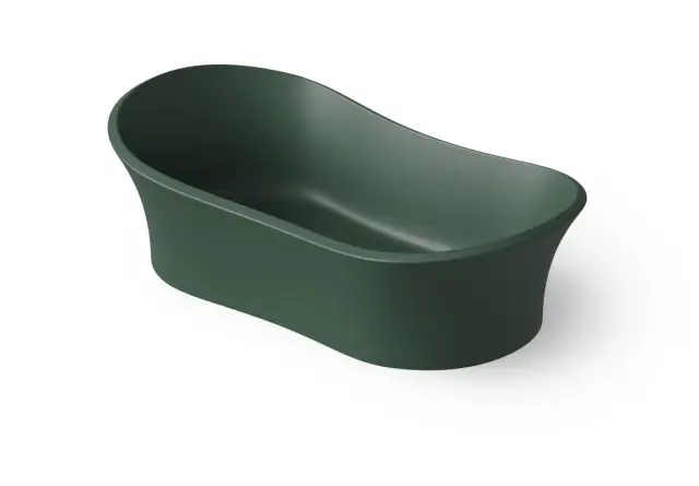 Dea Design Раковина чаша 66x34,5x19h см, Solid Surface, цвет: dark green DD9024 660 11