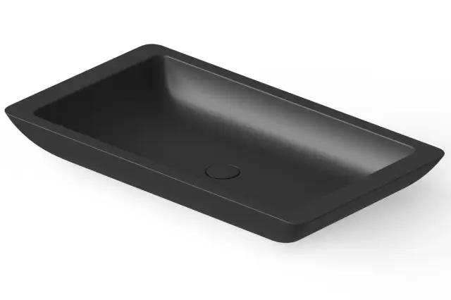 Dea Design Раковина чаша 80x45x10,5h см, Solid Surface, цвет: black DD9013 800 16