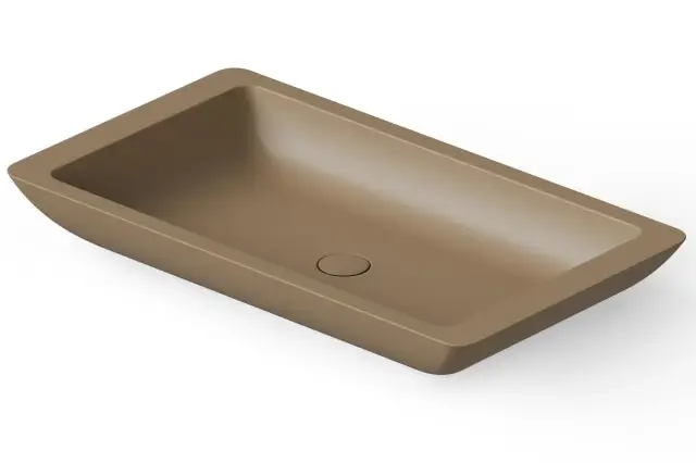 Dea Design Раковина чаша 80x45x10,5h см, Solid Surface, цвет: light camel DD9013 800 2