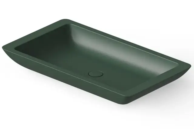 Dea Design Раковина чаша 80x45x10,5h см, Solid Surface, цвет: dark green DD9013 800 11