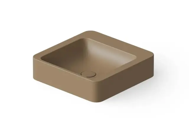 Dea Design Раковина чаша 41x41x10,5h см, Solid Surface, цвет: light camel DD9011 410 2
