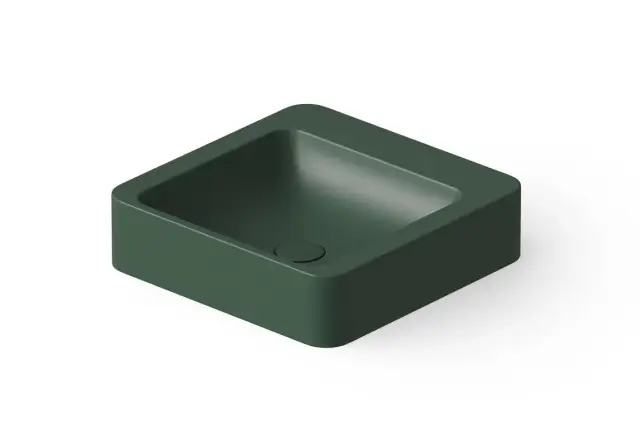 Dea Design Раковина чаша 41x41x10,5h см, Solid Surface, цвет: dark green DD9011 410 11
