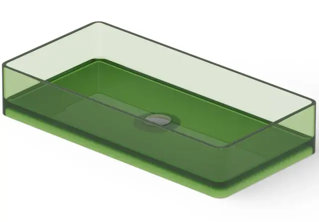 Dea Design Раковина чаша 80x40x14,5h см, Glasstech, цвет: emerald DD9010 800 R3