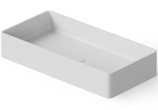 Dea Design Раковина чаша 80x40x14,5h см, Solid Surface, цвет: white DD9010 800 18