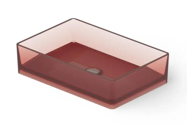 Dea Design Раковина чаша 60x40x14,5h см, Glasstech, цвет: pomegranate DD9009 600 R5