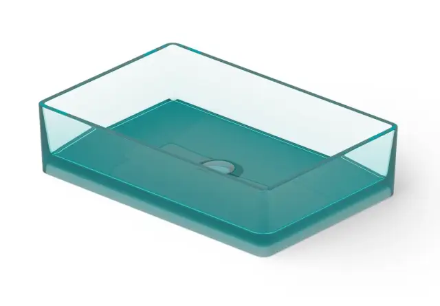 Dea Design Раковина чаша 60x40x14,5h см, Glasstech, цвет: lake water blue DD9009 600 R8