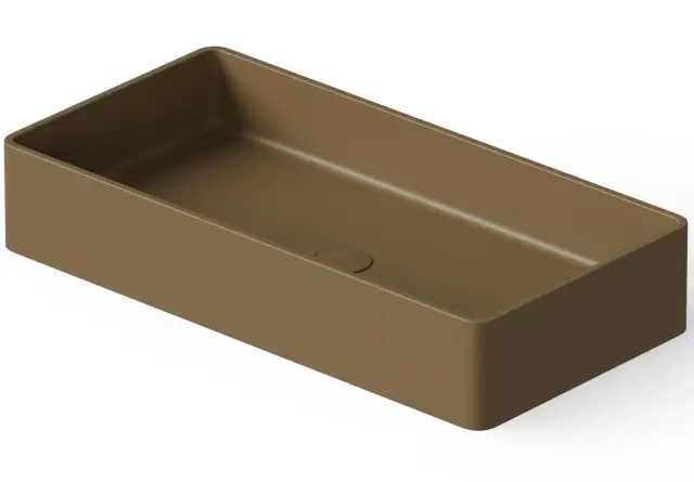 Dea Design Раковина чаша 80x40x14,5h см, Solid Surface, цвет: dark camel DD9010 800 1