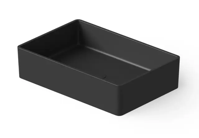 Dea Design Раковина чаша 60x40x14,5h см, Solid Surface, цвет: black DD9009 600 16