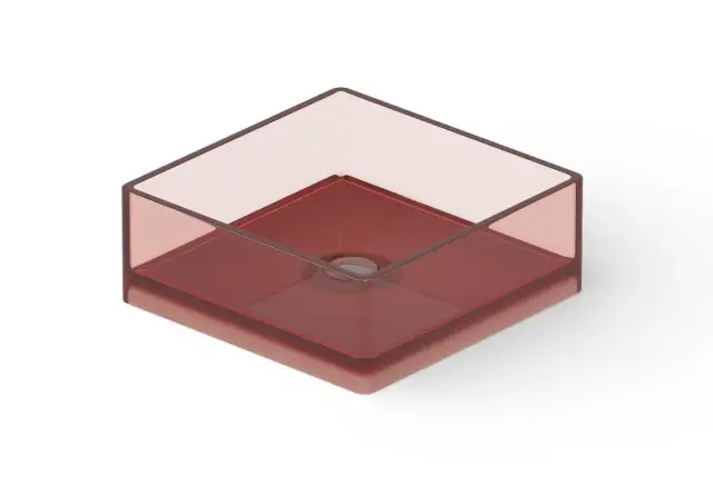 Dea Design Раковина чаша 40x40x15h см, Glasstech, цвет: pomegranate DD9008 400 R5