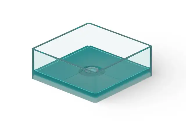 Dea Design Раковина чаша 40x40x15h см, Glasstech, цвет: lake water blue DD9008 400 R8