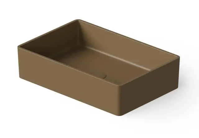 Dea Design Раковина чаша 60x40x14,5h см, Solid Surface, цвет: dark camel DD9009 600 1