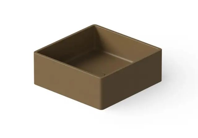 Dea Design Раковина чаша 40x40x15h см, Solid Surface, цвет: dark camel DD9008 400 1
