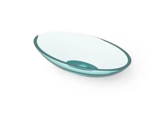 Dea Design Раковина чаша 60x35x10,5h см, Glasstech, цвет: lake water blue DD9006 600 R8