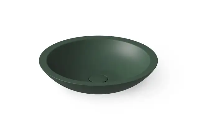 Dea Design Раковина чаша d51,5x10,5h см, Solid Surface, цвет: dark green DD9004 515 11