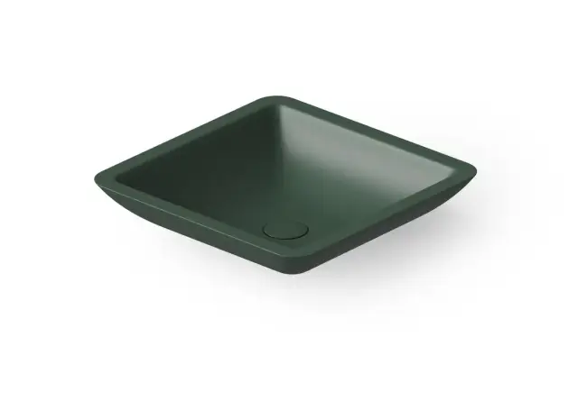 Dea Design Раковина чаша 42,5x42,5x10,5h см, Solid Surface, цвет: dark green DD9003 425 11