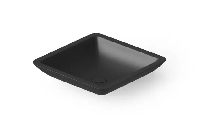 Dea Design Раковина чаша 42,5x42,5x10,5h см, Solid Surface, цвет: black DD9003 425 16