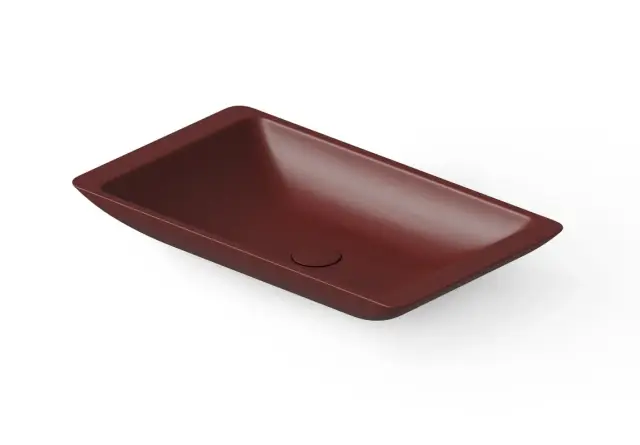 Dea Design Раковина чаша 60x35x9h см, Solid Surface, цвет: red wine DD9002 600 17
