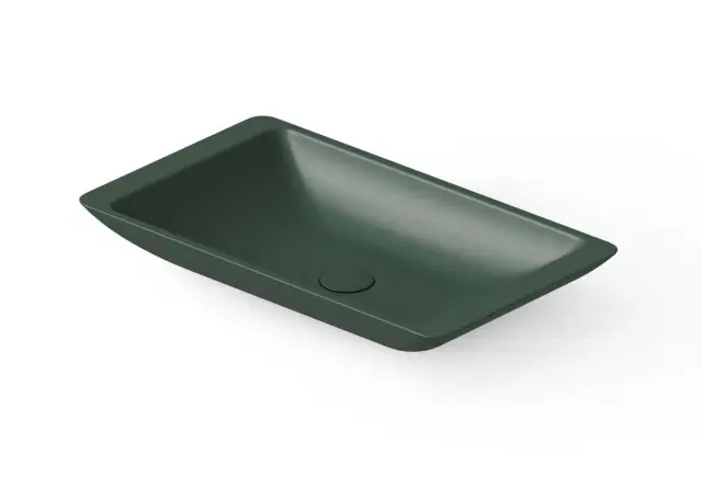 Dea Design Раковина чаша 60x35x9h см, Solid Surface, цвет: dark green DD9002 600 11