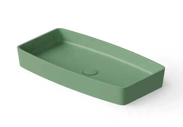 Dea Design Раковина чаша 68x36x9,5h см, Solid Surface, цвет: mint DD9001 680 12