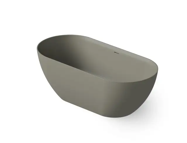 Dea Design Edge Ванна из Solid Surface отдельностоящая 160x75 см, цвет: light grey DD8919 1600 4