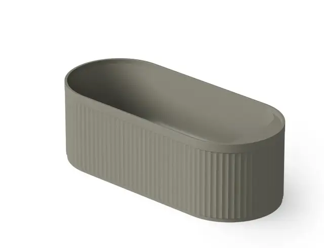 Dea Design Stripes Ванна из Solid Surface отдельностоящая 171x72 см, цвет: light grey DD8801 1710 4