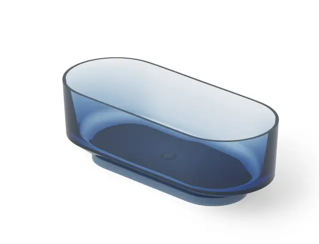 Dea Design Shadow Ванна из Glasstech отдельностоящая 170x72 см, цвет: royal blue DD8675 1700 R7