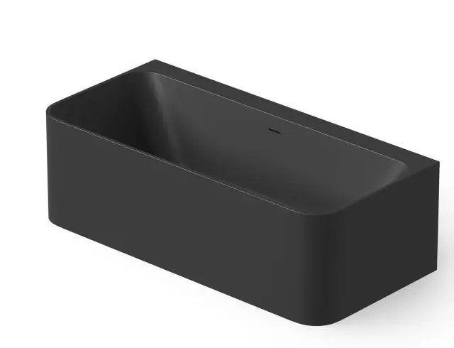 Dea Design Modern Ванна из Solid Surface отдельностоящая 160x80 см, цвет: black DD8665 1600 16