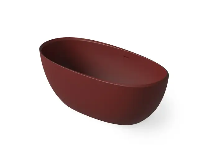 Dea Design Nature Ванна из Solid Surface отдельностоящая 165x80 см, цвет: red wine DD8639 1650 17