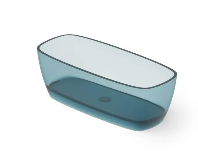 Dea Design Soul Ванна из Glasstech отдельностоящая 170x72 см, цвет: dark blue DD8632 1700 R11