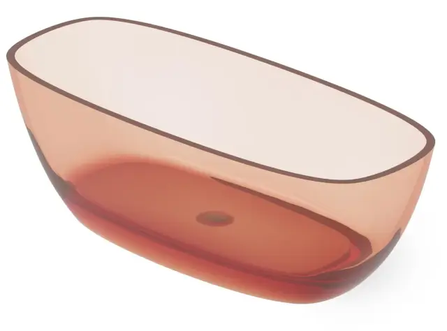 Dea Design Soul Ванна из Glasstech отдельностоящая 170x72 см, цвет: brown copper DD8630 1700 R9