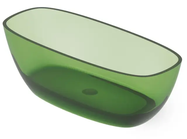 Dea Design Soul Ванна из Glasstech отдельностоящая 170x72 см, цвет: emerald DD8630 1700 R3