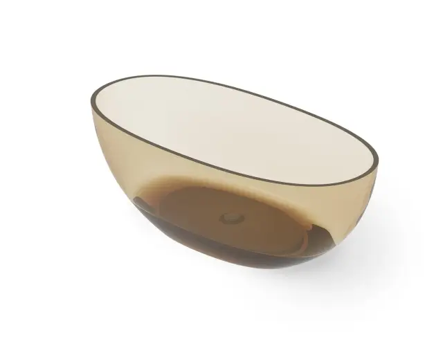 Dea Design Nature Ванна из Glasstech отдельностоящая 155x75 см, цвет: classic green DD8628 1550 R6