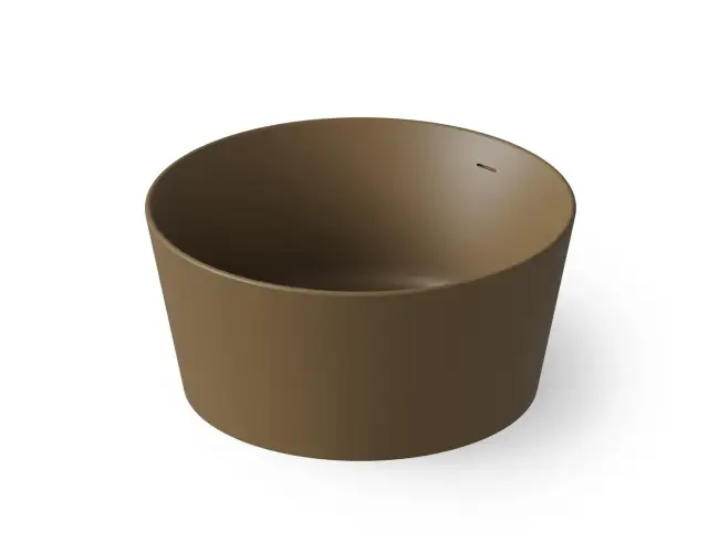 Dea Design Round Ванна из Solid Surface отдельностоящая 130x130 см, цвет: dark camel DD8626 1300 1