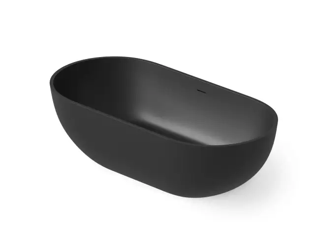 Dea Design Shadow Ванна из Solid Surface отдельностоящая 155x77 см, цвет: black DD8619 1550 16