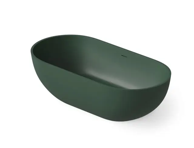 Dea Design Shadow Ванна из Solid Surface отдельностоящая 155x77 см, цвет: dark green DD8619 1550 11