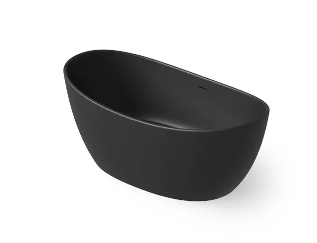 Dea Design Elegant Ванна из Solid Surface отдельностоящая 163x85 см, цвет: black DD8611 1630 16