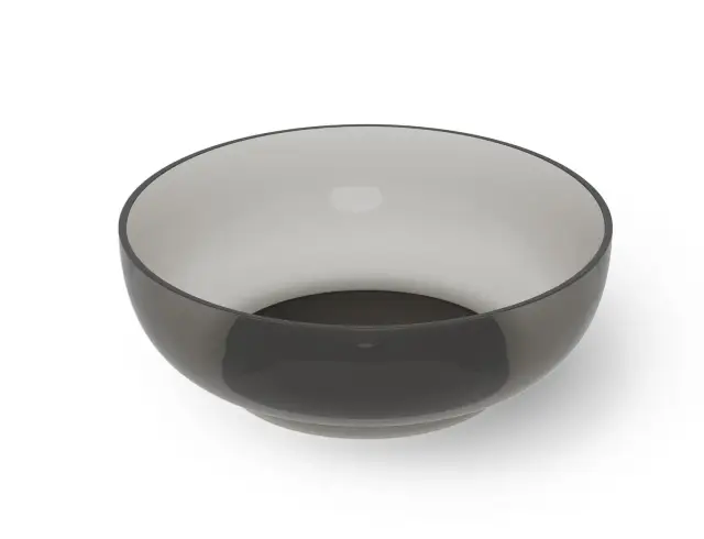 Dea Design Round Ванна из Glasstech отдельностоящая 150x150 см, цвет: smoky black DD8610 1500 R4