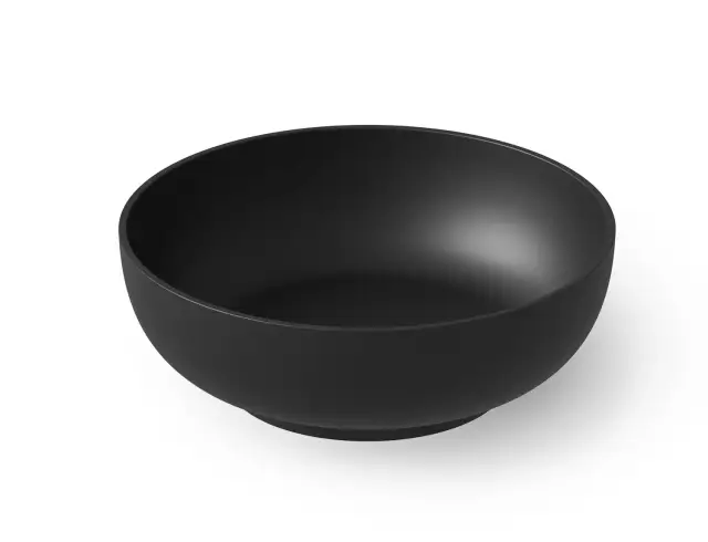 Dea Design Round Ванна из Solid Surface отдельностоящая 150x150 см, цвет: black DD8610 1500 16