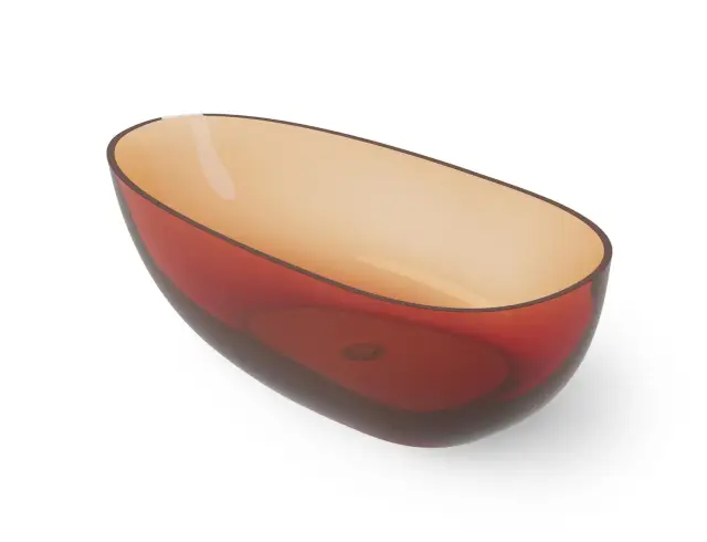 Dea Design Modern Ванна из Glasstech отдельностоящая 180x90 см, цвет: sunset DD8608 1800 R1