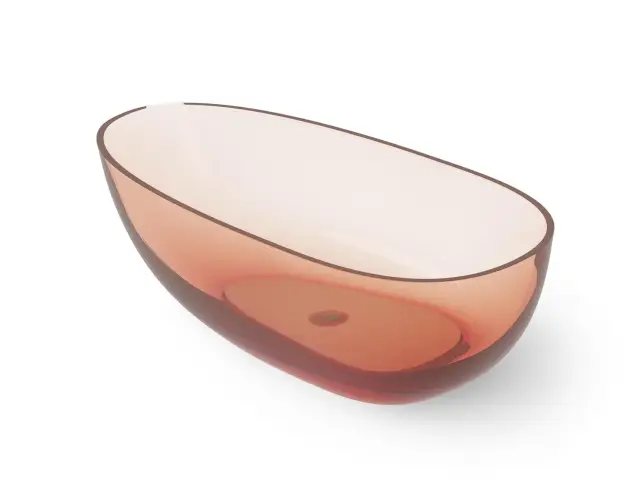 Dea Design Modern Ванна из Glasstech отдельностоящая 160x80 см, цвет: brown copper DD8608 1600 R9