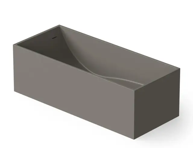 Dea Design Modern Ванна из Solid Surface отдельностоящая 158x68 см, цвет: grey DD8607 1580 3