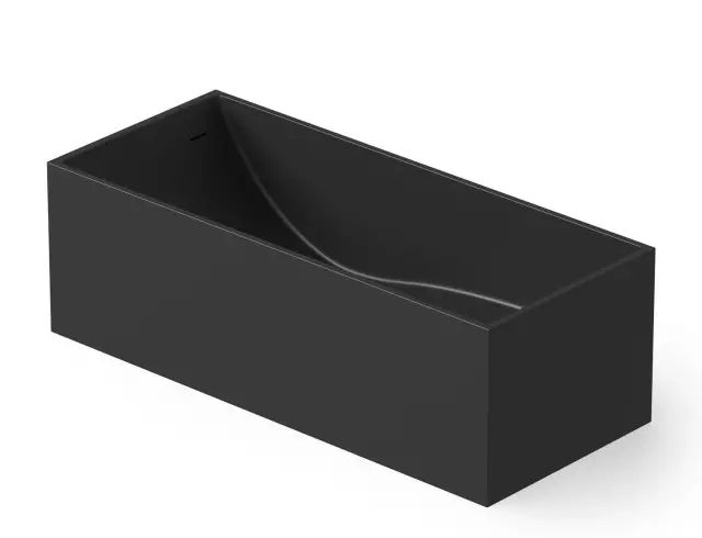 Dea Design Modern Ванна из Solid Surface отдельностоящая 158x68 см, цвет: black DD8607 1580 16