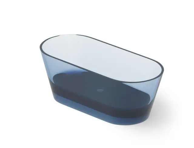 Dea Design Shadow Ванна из Glasstech отдельностоящая 160x70 см, цвет: royal blue DD8606 1600 R7