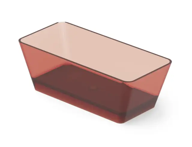 Dea Design Modern Ванна из Glasstech отдельностоящая 170x78 см, цвет: pomegranate DD8603 1700 R5