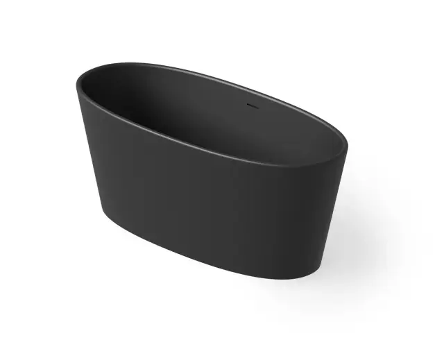 Dea Design Nature Ванна из Solid Surface отдельностоящая 158x70 см, цвет: black DD8602 1580 16