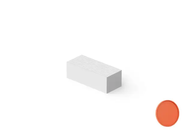 Dea Design Ступенька для ванны 60x25x20h см, Solid Surface, цвет: orange DD3005 600 7